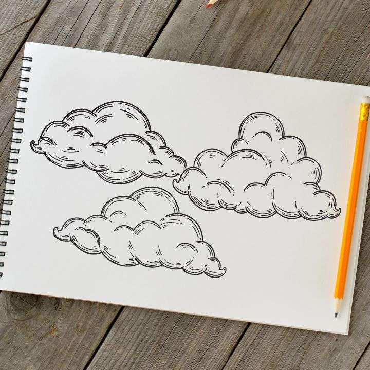 Beautiful sketches of the clouds