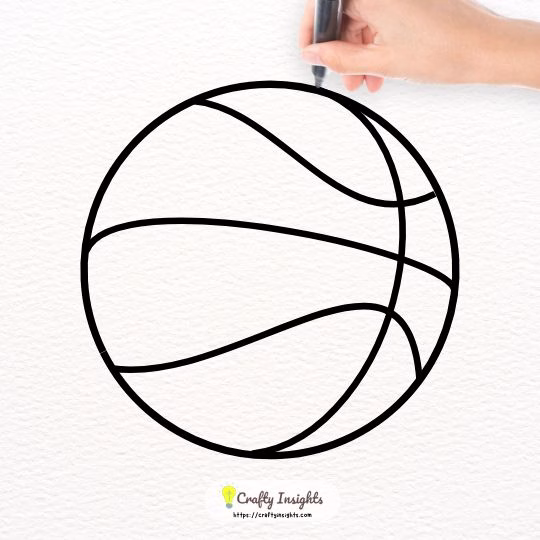Cute Basketball Easy Drawing