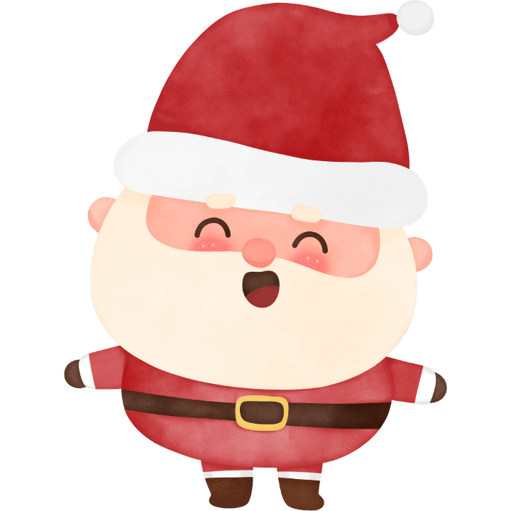 Cute and chubby santa
