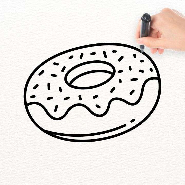 Donut Easy Drawing
