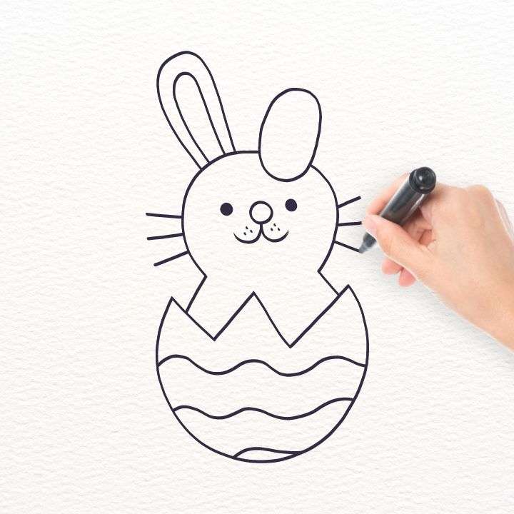 Easter Bunny Easy Drawing