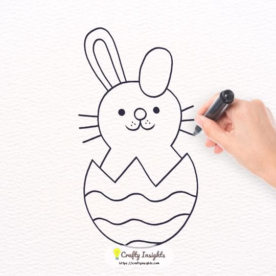 Easter Bunny Easy Drawing