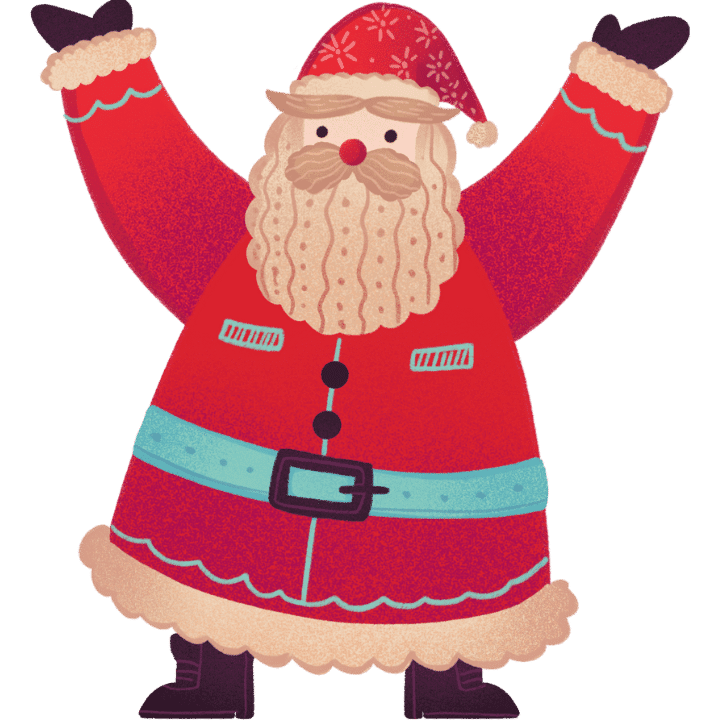 Festive Santa Claus clip art