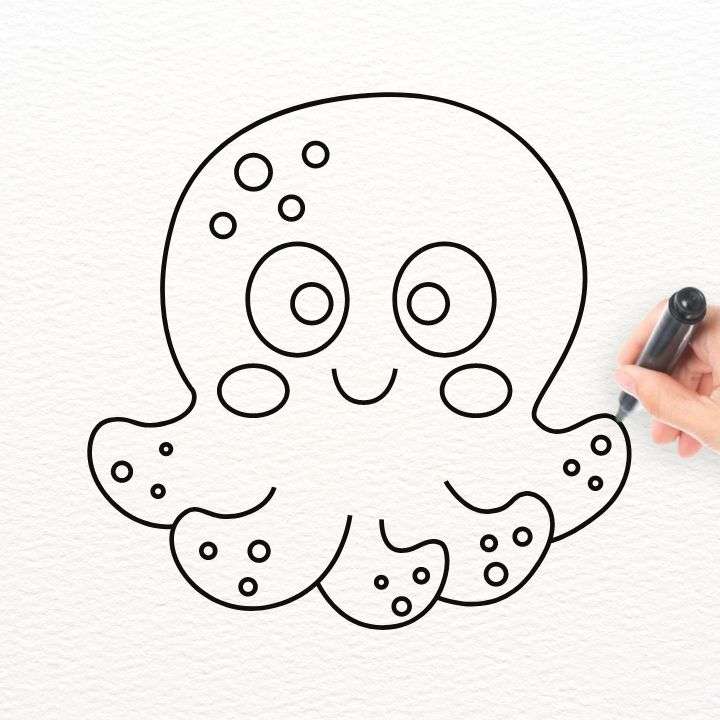 Octopus Easy Drawing