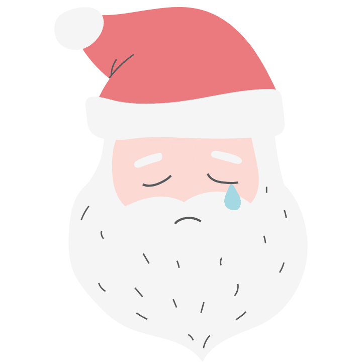 Sad Santa clipart