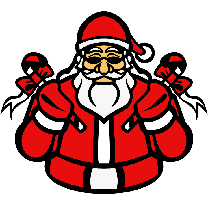 Vector Santa holding candy canes
