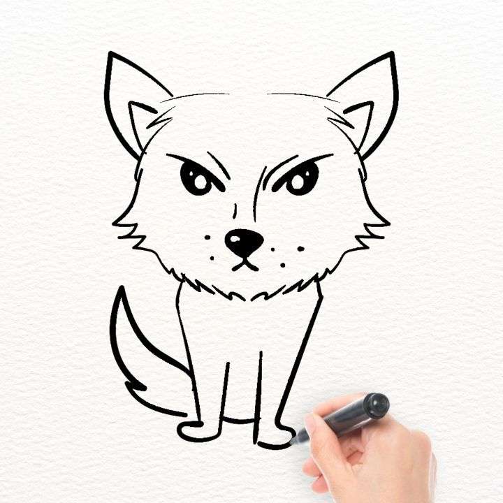 Wolf Easy Drawing