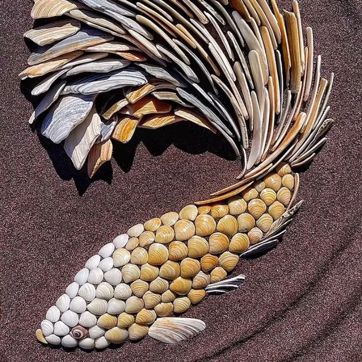Seashell Mosaic Art