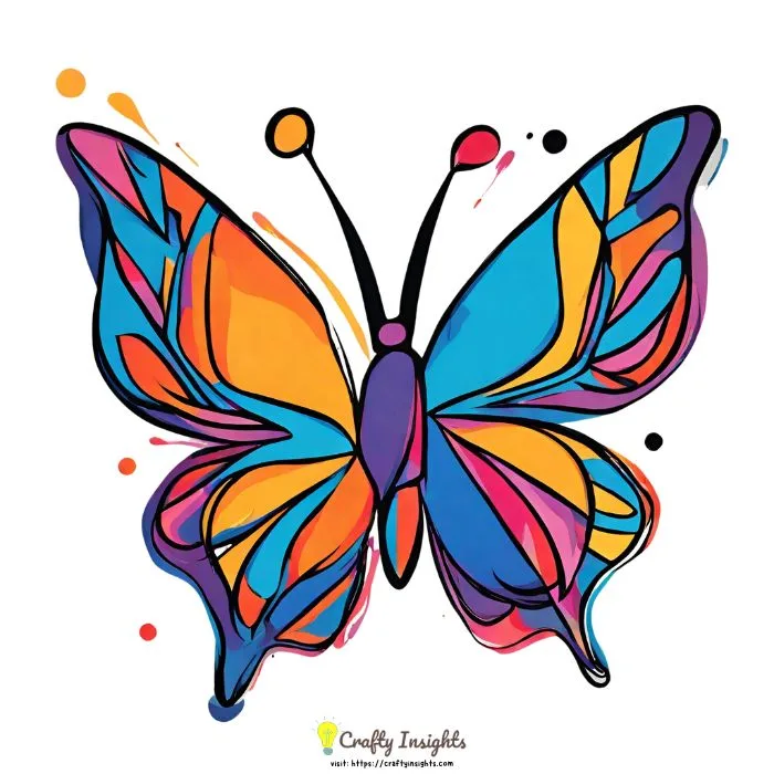 A Colorful Abstract Butterfly