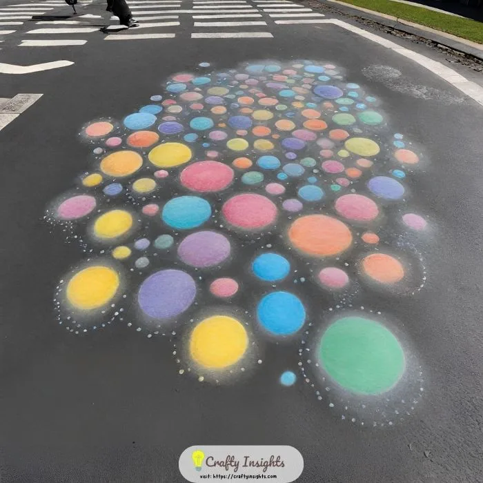 creating bubbles and bubble patterns with chalk