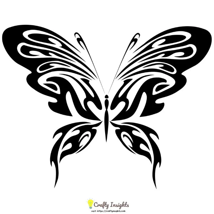 An out of this world yet simple butterfly drawing