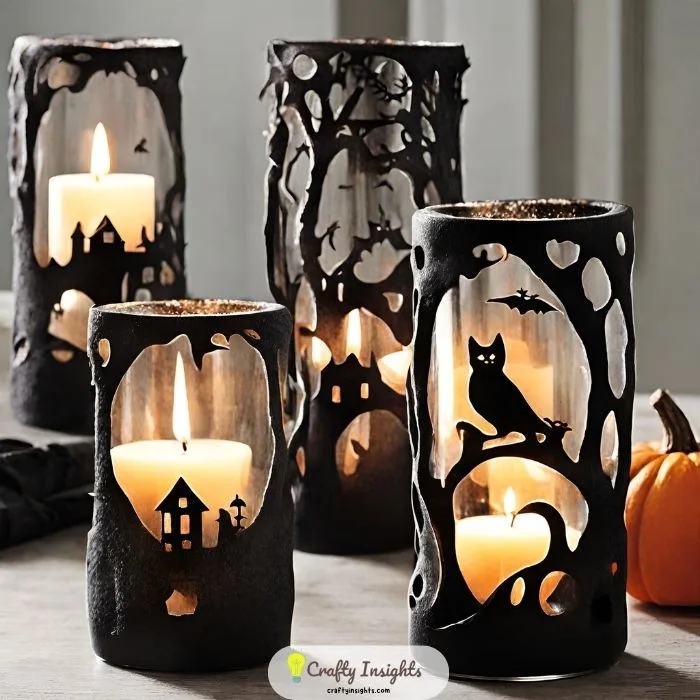 personalized candle holders using an array of craft materials