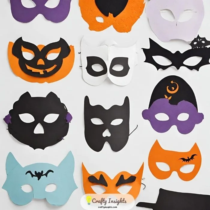 Halloween masks using an array of materials