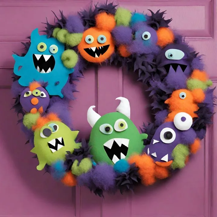 a cute Monster Mash Wreath