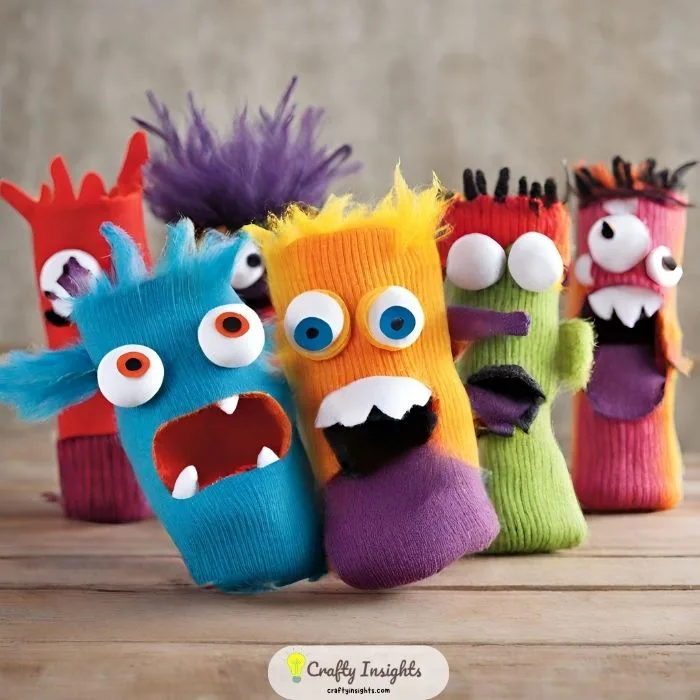 sock puppets using an array of materials and delightful features