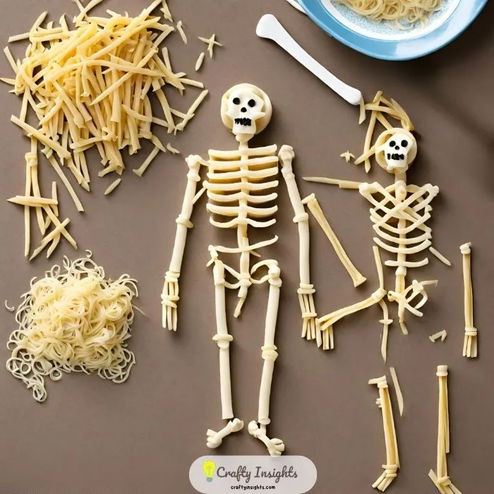 skeletons made of pasta