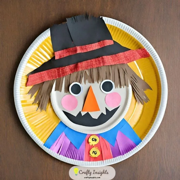 scarecrow face on paper plates