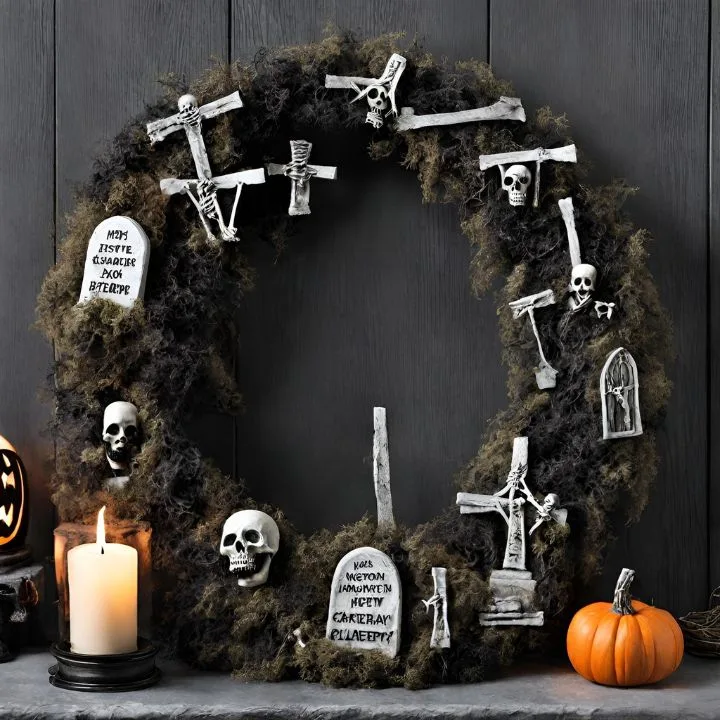 Spooky Cemetery Wreath