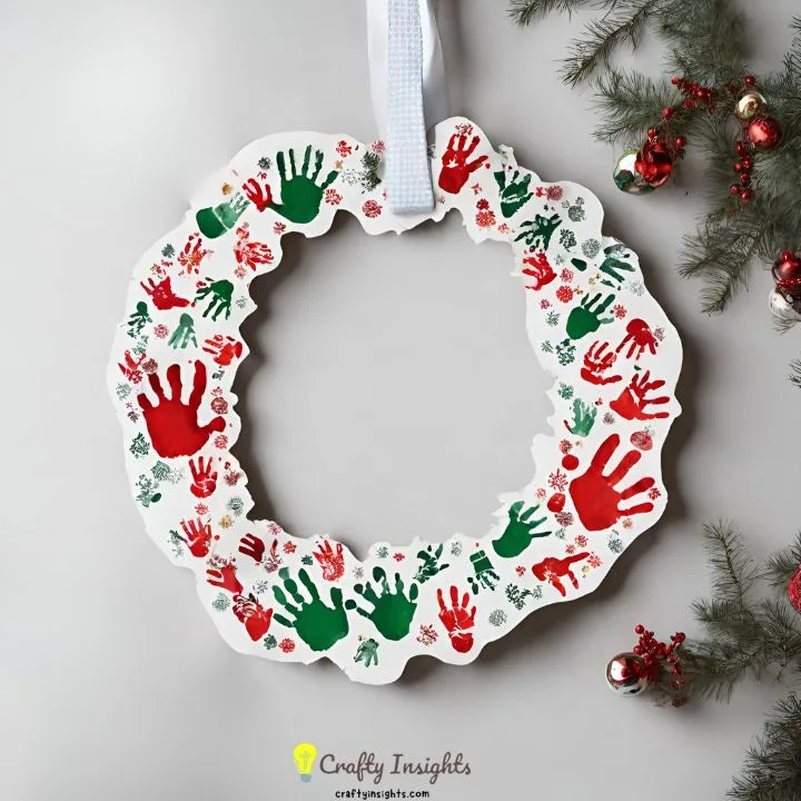 Festive Handprint Wreath