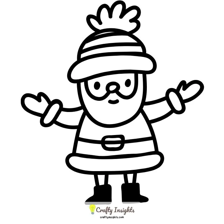 Jolly Santa Clause Drawing - simple and easy to draw
