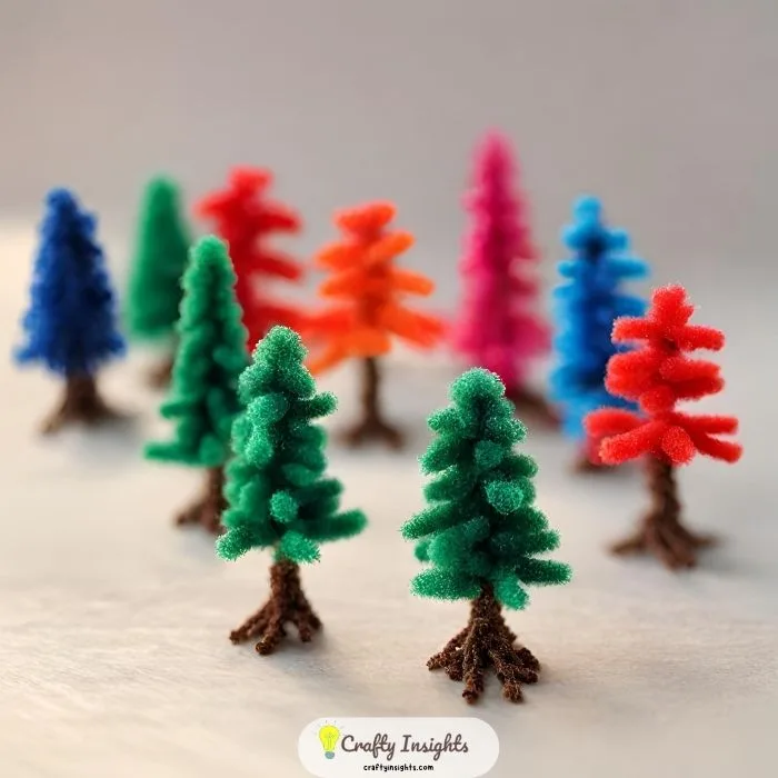 Miniature Pipe Cleaner Trees
