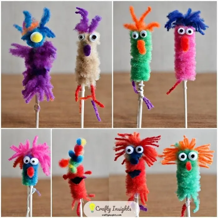  Playful Pipe Cleaner Puppets