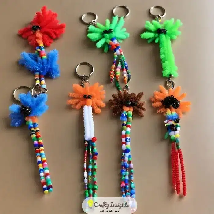 Keep your keys organized with pipe cleaner keychains