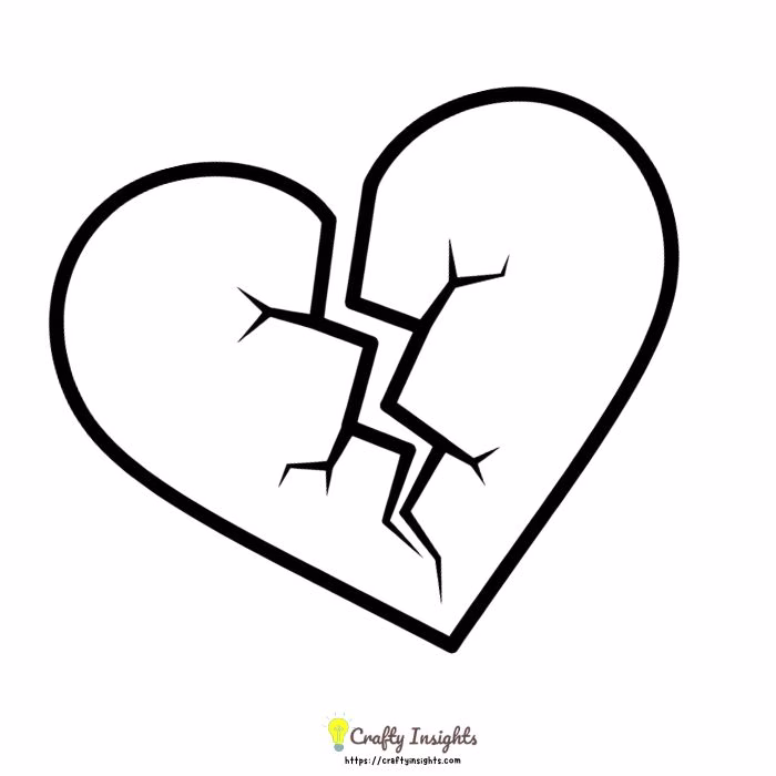 Broken Heart Drawing
