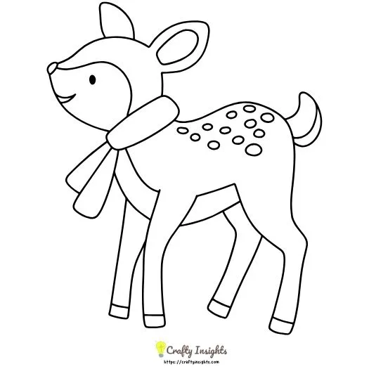 Simple Deer Drawing Idea