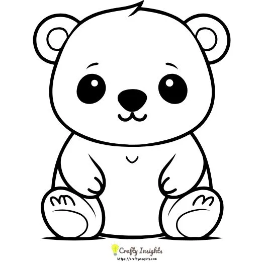 Adorable Bear Drawing Idea