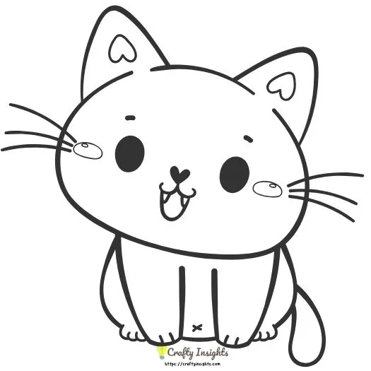 Cute Cat Drawing Idea
