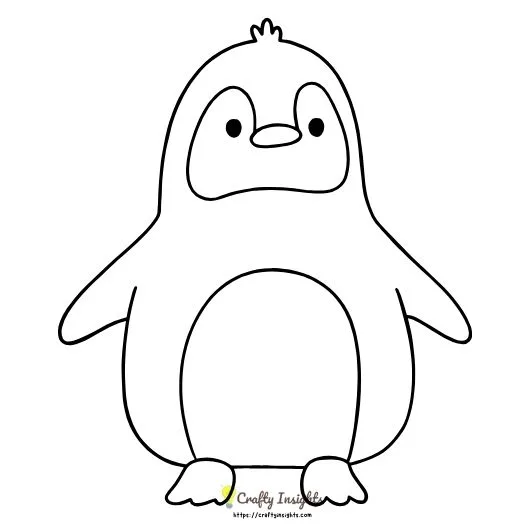 Cute Penguin Drawing Idea