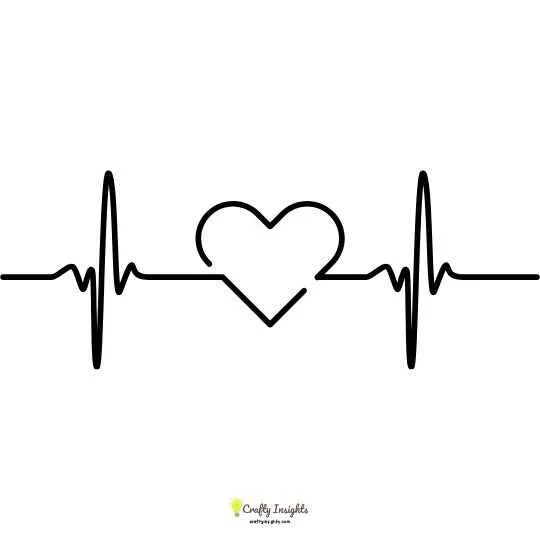 Heartbeat Line Art Drawing Idea