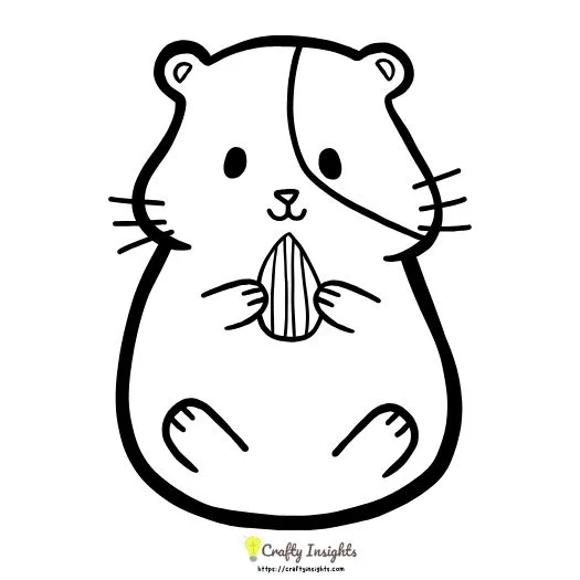 Adorable Hamster Animal Drawing Idea