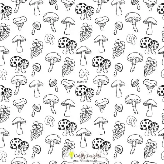 Mushroom Patterns Drawing jpg