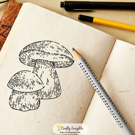 Pencil Drawing of a mushroom
