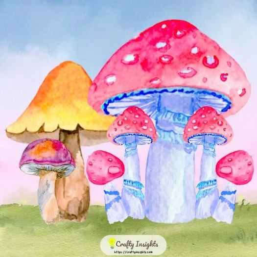 Mushroom Watercolor Painting jpg