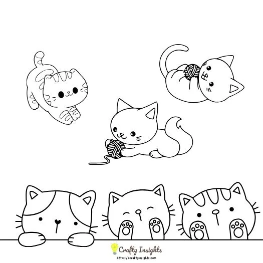 Playful Kittens Drawing Idea