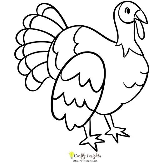 Simple Turkey Drawing Idea