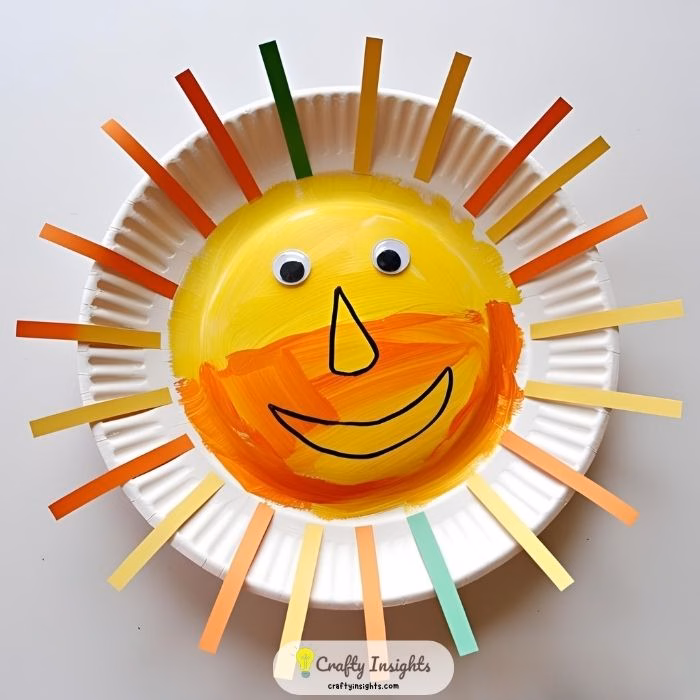 summer crafts - Paper Plate Sun Craft