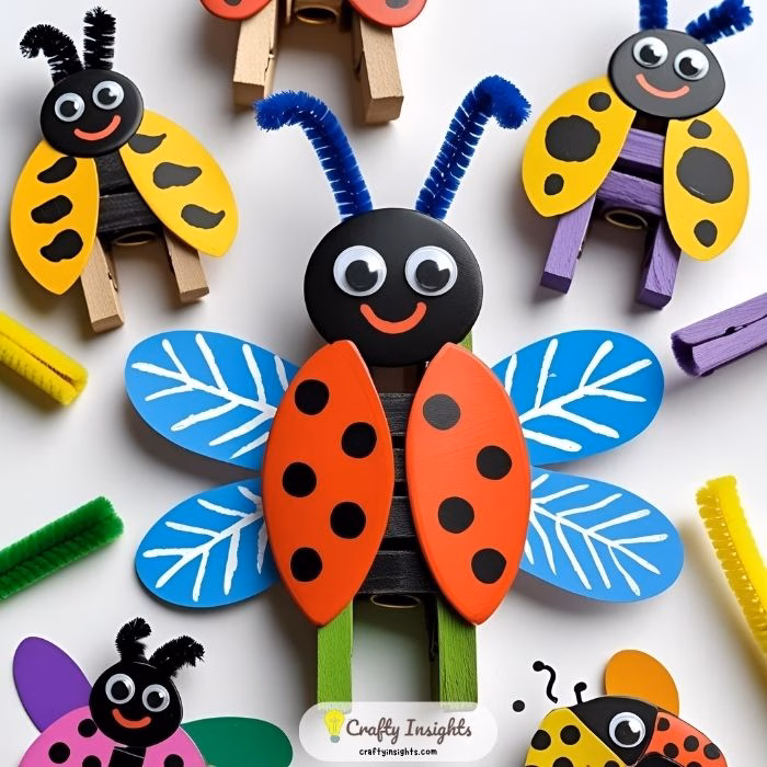 Painted Clothespin Bugs