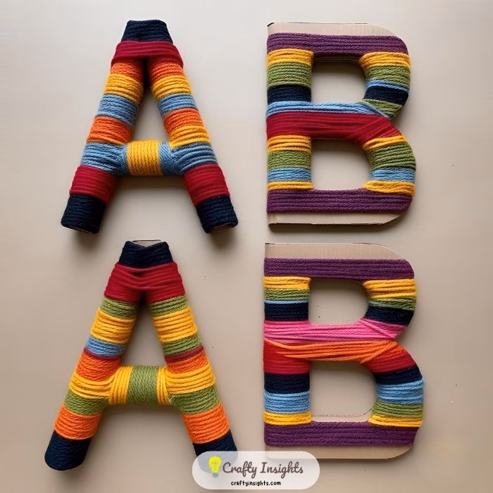 Yarn Wrapped Letters