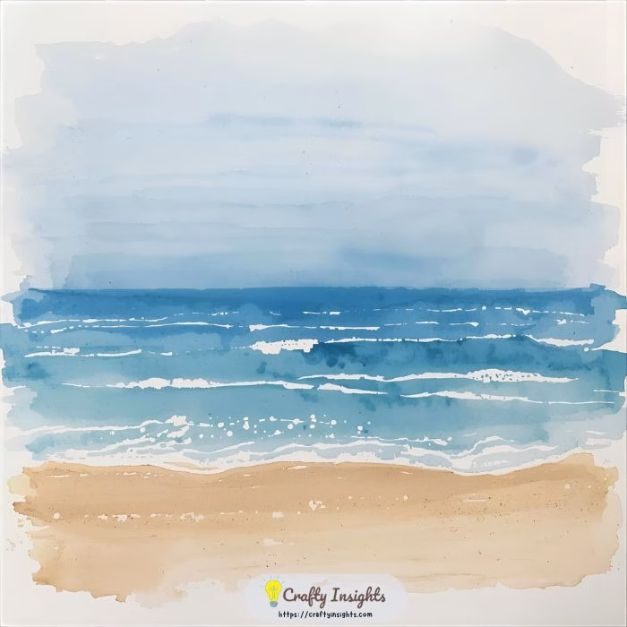 Beach watercolor painting ideas