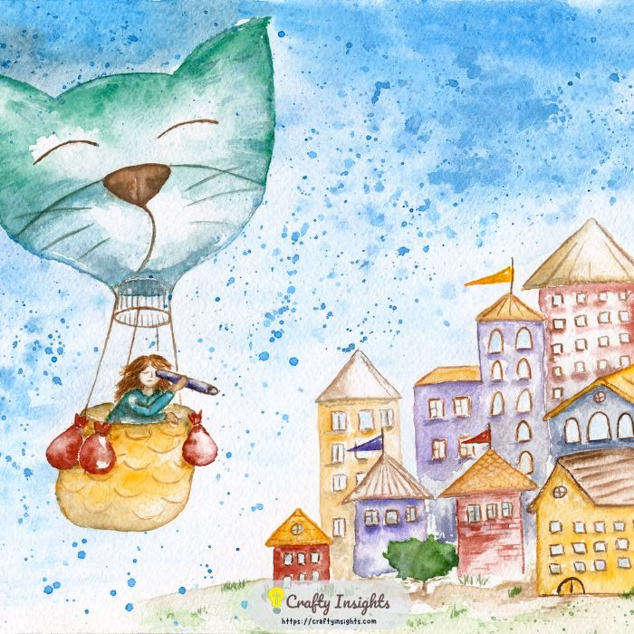 City Scene watercolor