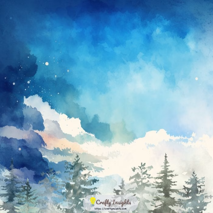 Skies watercolor painting