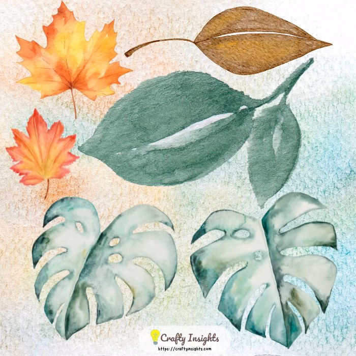 Watercolor Leaves Painting