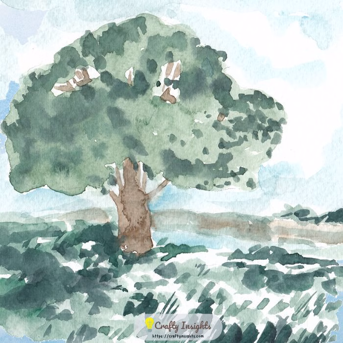 Watercolor tree