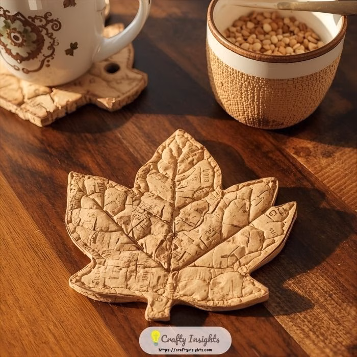 Cork Leaf Coasters min