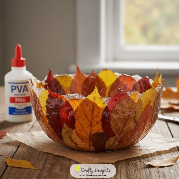Decoupage Leaf Bowl