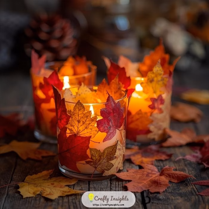Fall Leaf Candle Jars min
